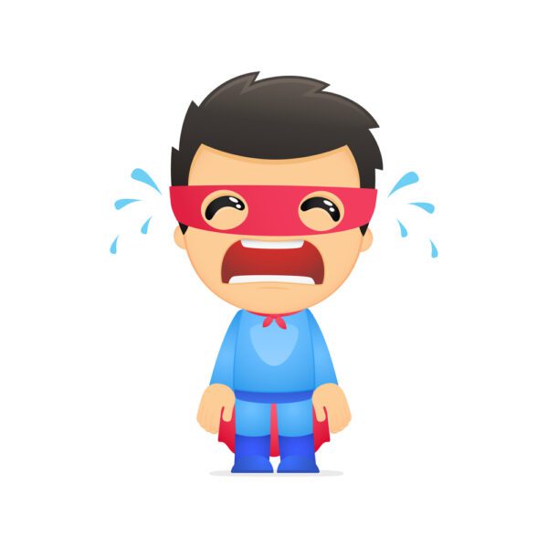 Sulking Superhero Sulking Superhero having a tantrum over a broken link or some other drama.