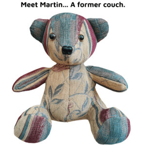 Martin the bear, looking brand new despite being born as a couch in 1989!
